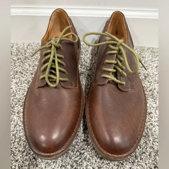 Born men's brown leather dress shoes, size 9 - Picture 4 of 12
